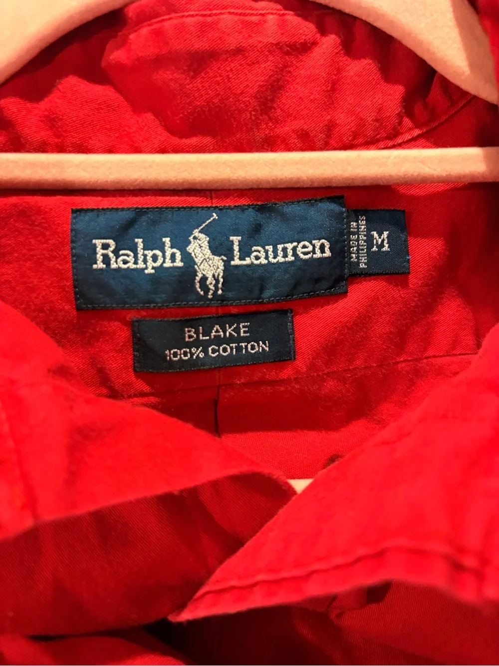 1990’s Vintage Polo by Ralph Lauren Red Blake Button-Down Oxford Shirt